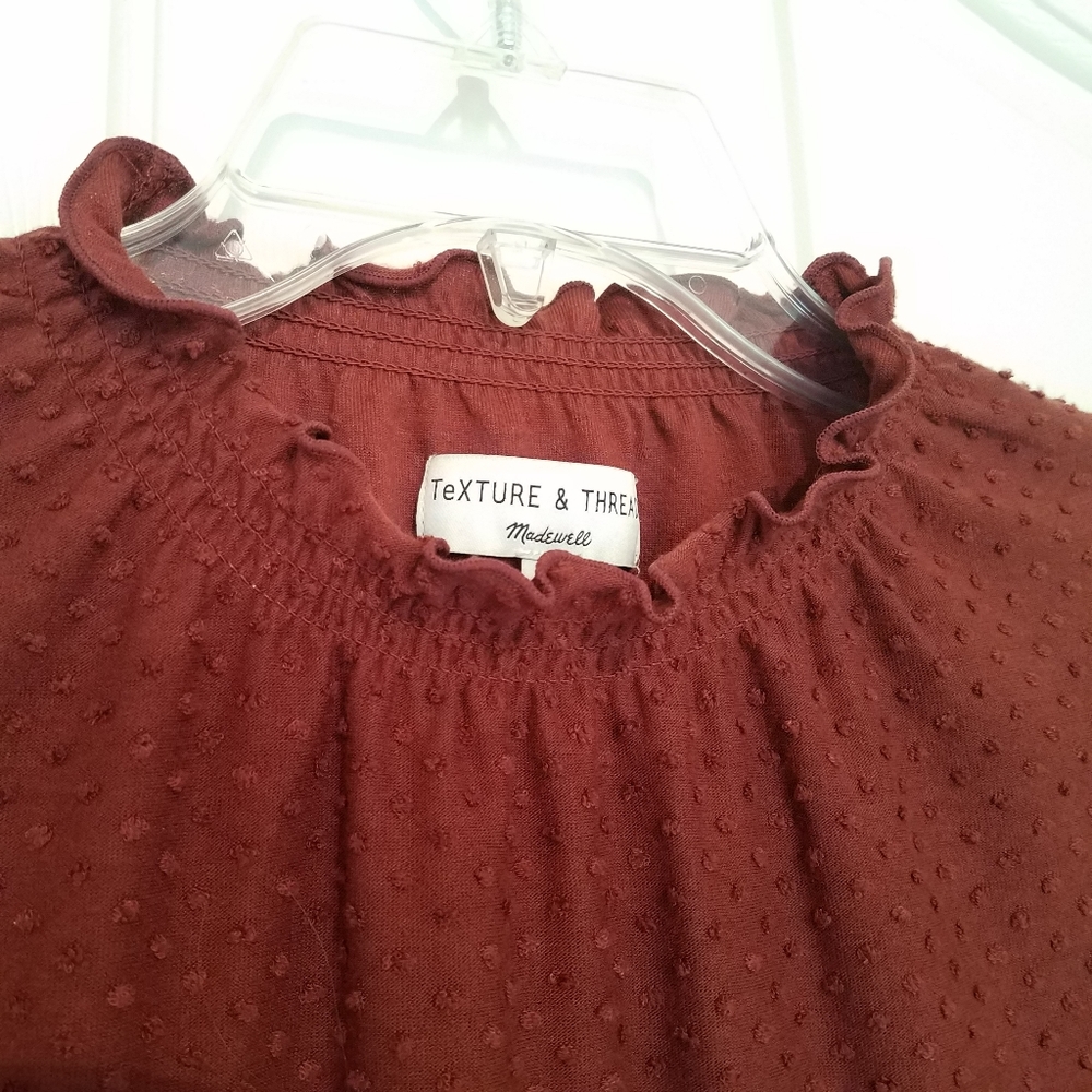 Madewell Texture & Thread Ruffle Top Size Small - Picture 4 of 11